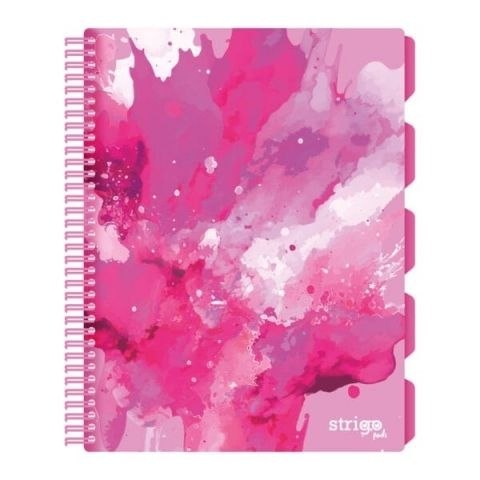Kołozeszyt (kołonotatnik) FUSION ROŻOWY A4 100k. 80g krata Strigo (PADS002)