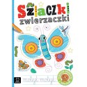 Książka dla dzieci Szlaczki zwierzaczki. Edukacyjna książeczka z naklejkami Aksjomat