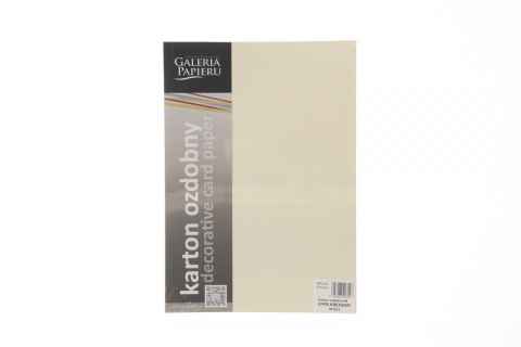Papier ozdobny (wizytówkowy) ryps kremowy A4 kremowy 240g Galeria Papieru (201812)