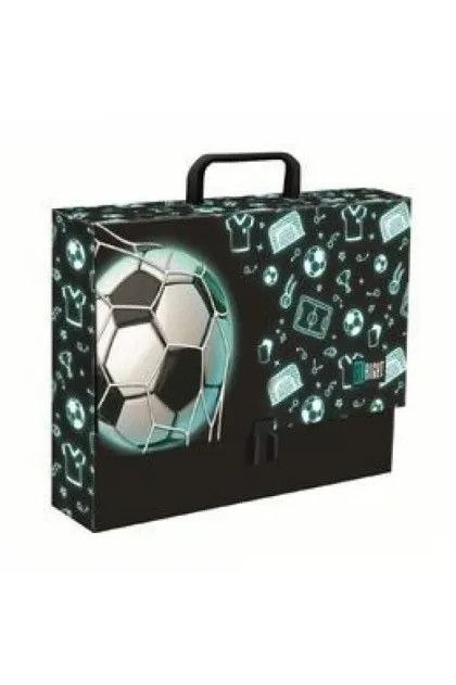 Teczka kartonowa na zatrzask Neon Football A4 czarny [mm:] 330x90 Unipap