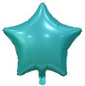 Balon foliowy Turkusowa gwiazda matowa 18cal Godan (BG-HMTR)