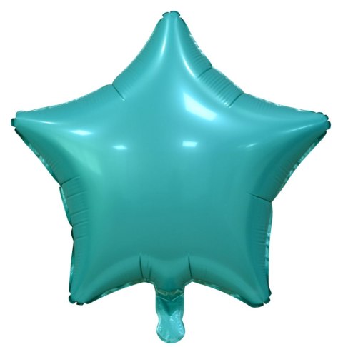 Balon foliowy Turkusowa gwiazda matowa 18cal Godan (BG-HMTR)