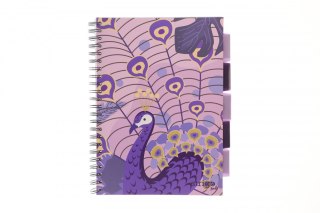 Kołozeszyt (kołonotatnik) PROJECT BOOK JUNGLA fioletowy B5 100k. 80g krata Strigo (PADS037)