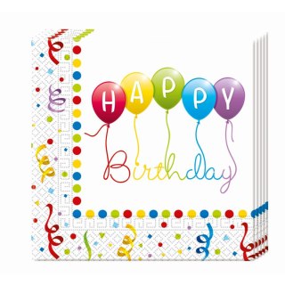 Serwetki baloniki mix papier [mm:] 330x330 Godan (81285)