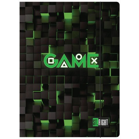 Teczka kartonowa na gumkę ST.RIGHT Green Game A4 mix Unipap