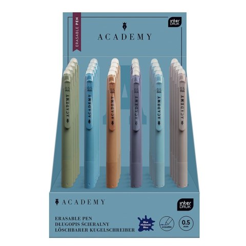 Długopis żelowy Academy z gripem wkład niebieski 0,5-1,0mm Interdruk (żelowy)