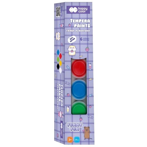 Farby plakatowe Yummy Yum kolor: mix 6 kolor. Happy Color (HA 3310 0025-YU6)