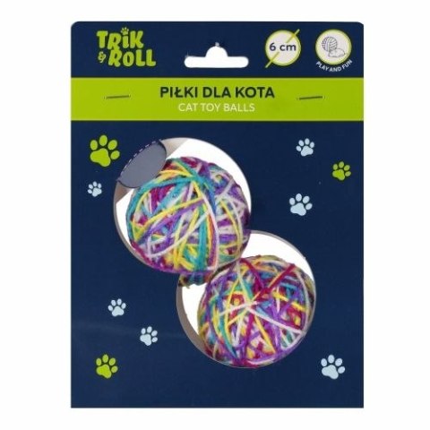 Gadżet Piłka dla kota 6cm 2szt Trik Roll (560724)