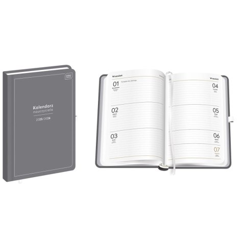 Kalendarz książkowy (terminarz) Grey 352 stron A5 Interdruk