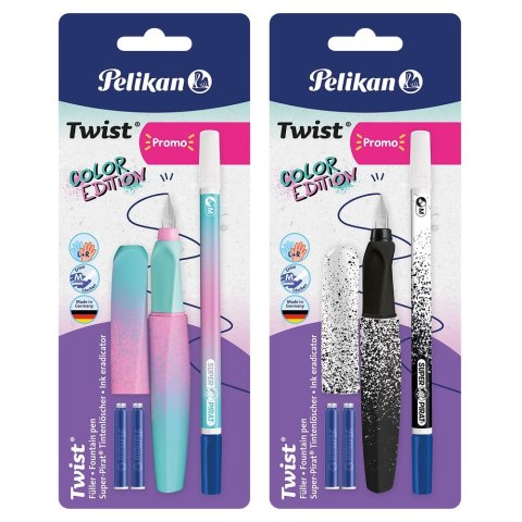 Pióro wieczne Twist COLOR EDITION + NABOJE + zmazywacz Pelikan (300010110)