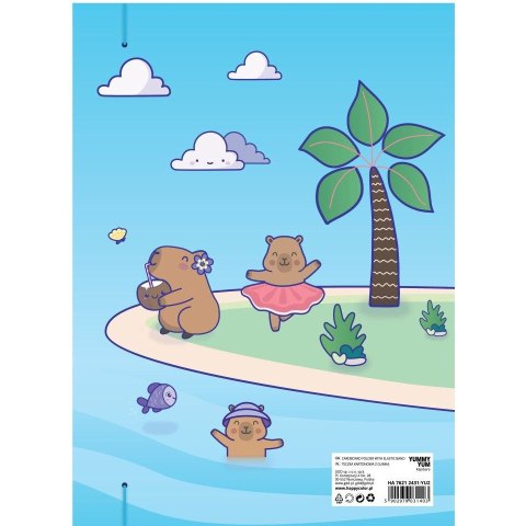 Teczka kartonowa na gumkę Kapibary, A4 różne Happy Color (HA 7621 2431-YU2)