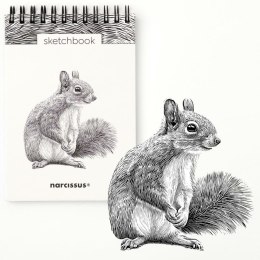 Blok artystyczny szkicownik wiewiórka A6 120g 60k Narcissus