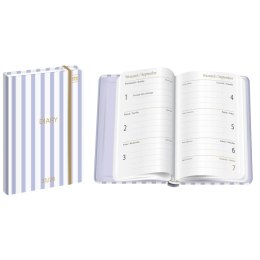 Kalendarz książkowy (terminarz) STRIPES 192 stron A6 Interdruk (SZKOLNY)