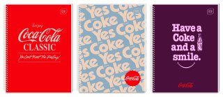 Kołozeszyt (kołonotatnik) COCA COLA HYBRID A4 100k. 70g krata Interdruk