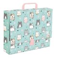 Teczka kartonowa na zatrzask Charming Cats A4 różne [mm:] 330x90 Unipap