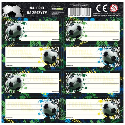 Naklejka na zeszyt Piłka Derform (NNZPI20)