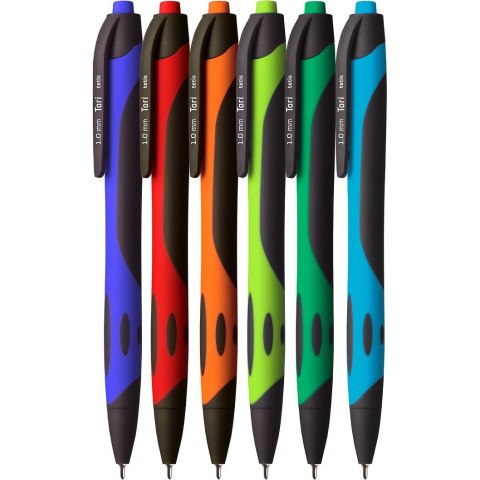 Długopis olejowy TORI wkład niebieski 1mm Tetis (KD913-NM)