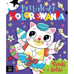 Książka dla dzieci Brokatowa kolorowanka. Pieski i kotki. Aksjomat