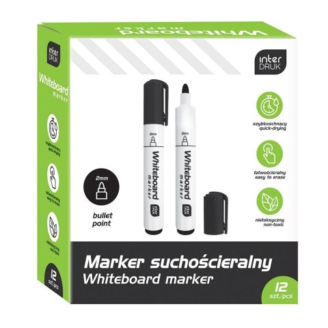Marker suchościeralny wkład czarny 2,0mm okrągła końcówka Interdruk (IMARTABCZA)
