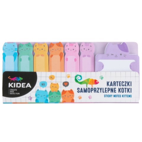 Notes samoprzylepny (karteczki) Kotki mix Kidea (KASKAKA)