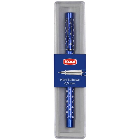 Pióro kulkowe w gwiazdki wkład niebieskie Toma (TO-828)