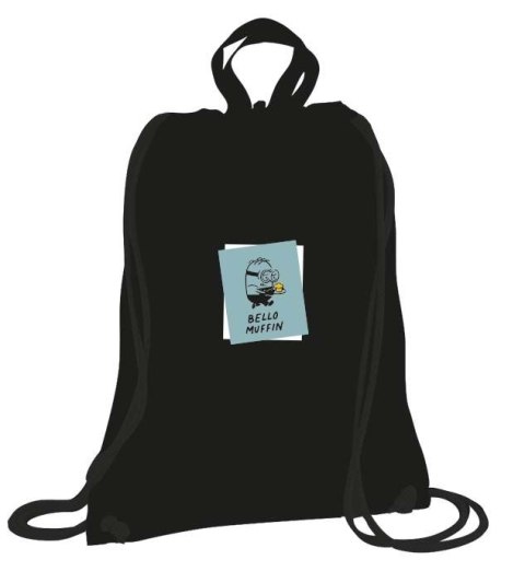 Plecak (worek) na sznurkach MINIONKI czarna Beniamin (9243)