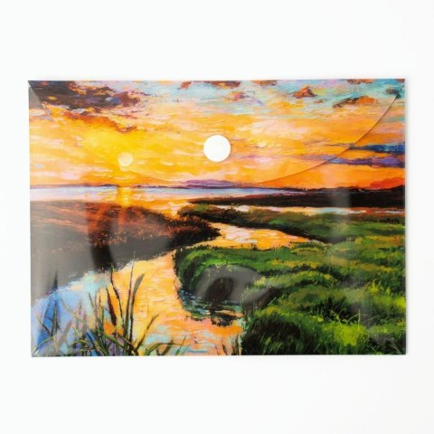 Teczka plastikowa na zatrzask Rzeka Vista A6 mix 28 mic. Narcissus