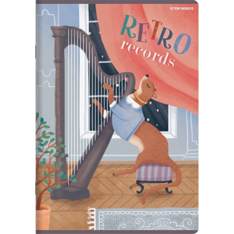 Zeszyt BOOKWORM/RETRO A5 16k. 70g kratka Top 2000 (400169369)