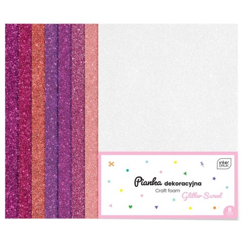 Arkusz piankowy pianka dekoracyjna NC-018 kolor: mix 8 ark. Interdruk (IPIANC018)