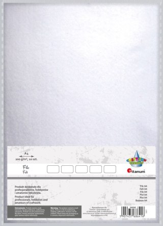 Filc Craft-Fun Series A4 kolor: biały 10 ark. [mm:] 210x297 Titanum (344562)