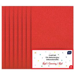 Filc kolor: czerwony 10 ark. Interdruk (IFILDEKCZE)