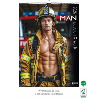 Kalendarz ścienny MAN, PASSION&WORK 13- planszowy 300mm x 350mm Jotan (WPK148)