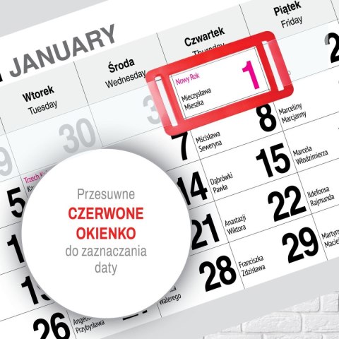 Kalendarz ścienny PREMIUM trójdzielny A4 Press (BUKIETY)