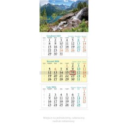 Kalendarz ścienny trójdzielny 320mm x 860mm Lucrum (KT01)