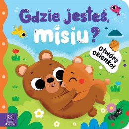 Książka dla dzieci Otwórz okienko! Gdzie jesteś, misiu ? Aksjomat