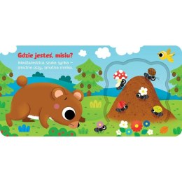 Książka dla dzieci Otwórz okienko! Gdzie jesteś, misiu ? Aksjomat