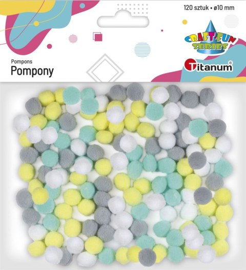 Pompony Craft-Fun Series poliestrowe pastelowy 120 szt Titanum (21TH0514-3)