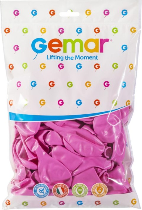 Balon gumowy 100 szt. różowy jasny 12cal Godan (G110/06)
