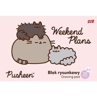 Blok rysunkowy Pusheen A4 biały 20k Unipap