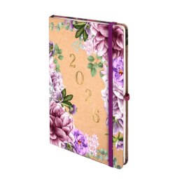 Kalendarz książkowy (terminarz) 2026 KRAFT TNS A5 Antra (LILIE)