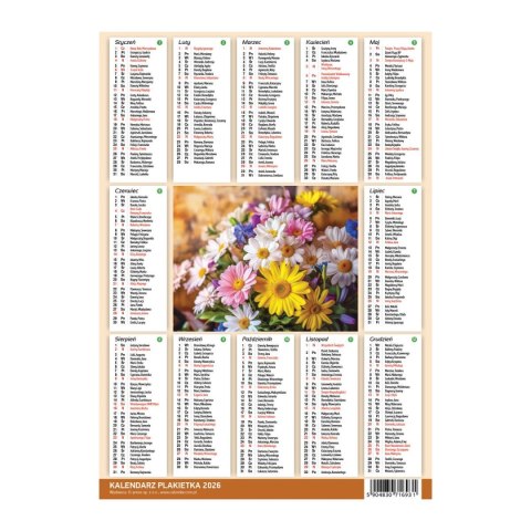 Kalendarz ścienny MIX 250mm x 353mm Press