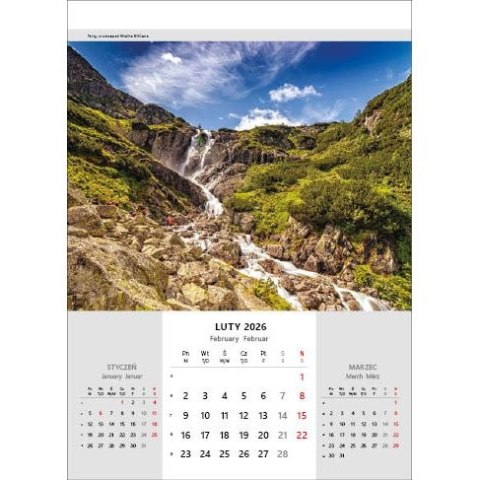 Kalendarz ścienny NIESAMOWITA POLSKA wieloplanszowy 330mm x 500mm Jotan (WP116)