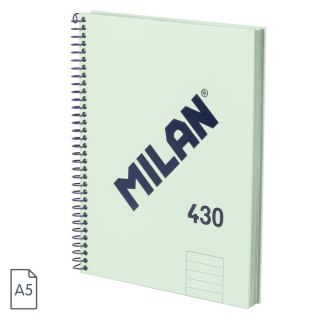 Kołozeszyt (kołonotatnik) zielony A5 80k. 95g linia Milan (57152E80SNCGR)