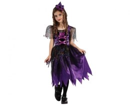 Kostium Zestaw dla dzieci Fioletowa Czarownica (sukienka, opaska), rozm. 110/120 cm Godan (SL-CF11)