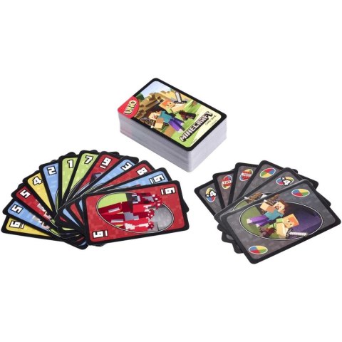 Gra karciana Minecraft Uno Junior Mattel (FPD61)