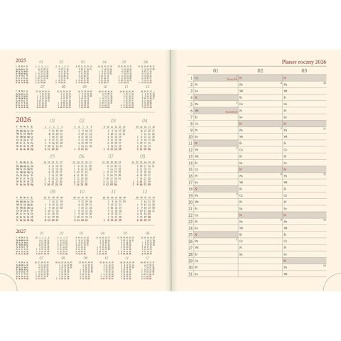 Kalendarz książkowy (terminarz) terminarz kieszonkowy B6 110mm x 165mm Lucrum (41D)