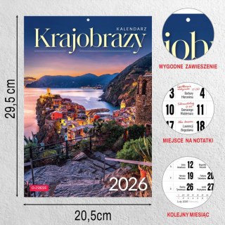 Kalendarz ścienny A4 KRAJOBRAZY A4 x 300mm Press (5904830713435)