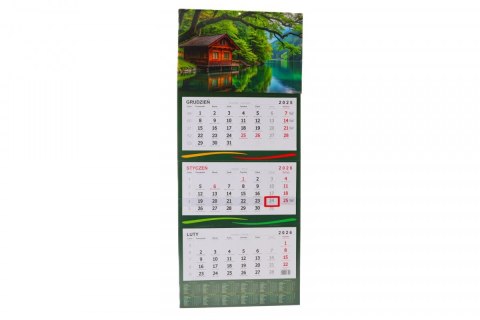 Kalendarz ścienny trójdzielne Darrieus