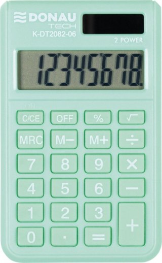 Kalkulator kieszonkowy jasnozielony Donau Tech (K-DT2082-06)