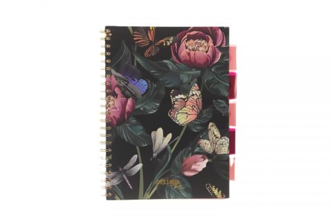 Kołozeszyt (kołonotatnik) ZIELONY KWIAT A4 100k. 80g krata Strigo (PADS077)